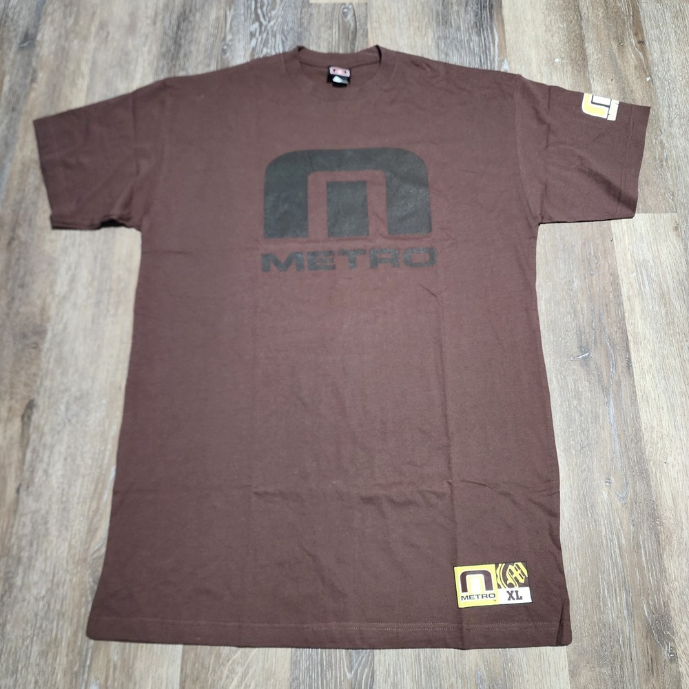 Vintage‎ DC Metro Transportation Oversized Streetwear T-Shirt XL Brown USA Made